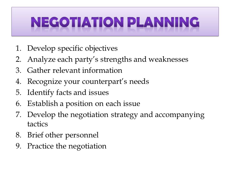 Negotiation strategy planning